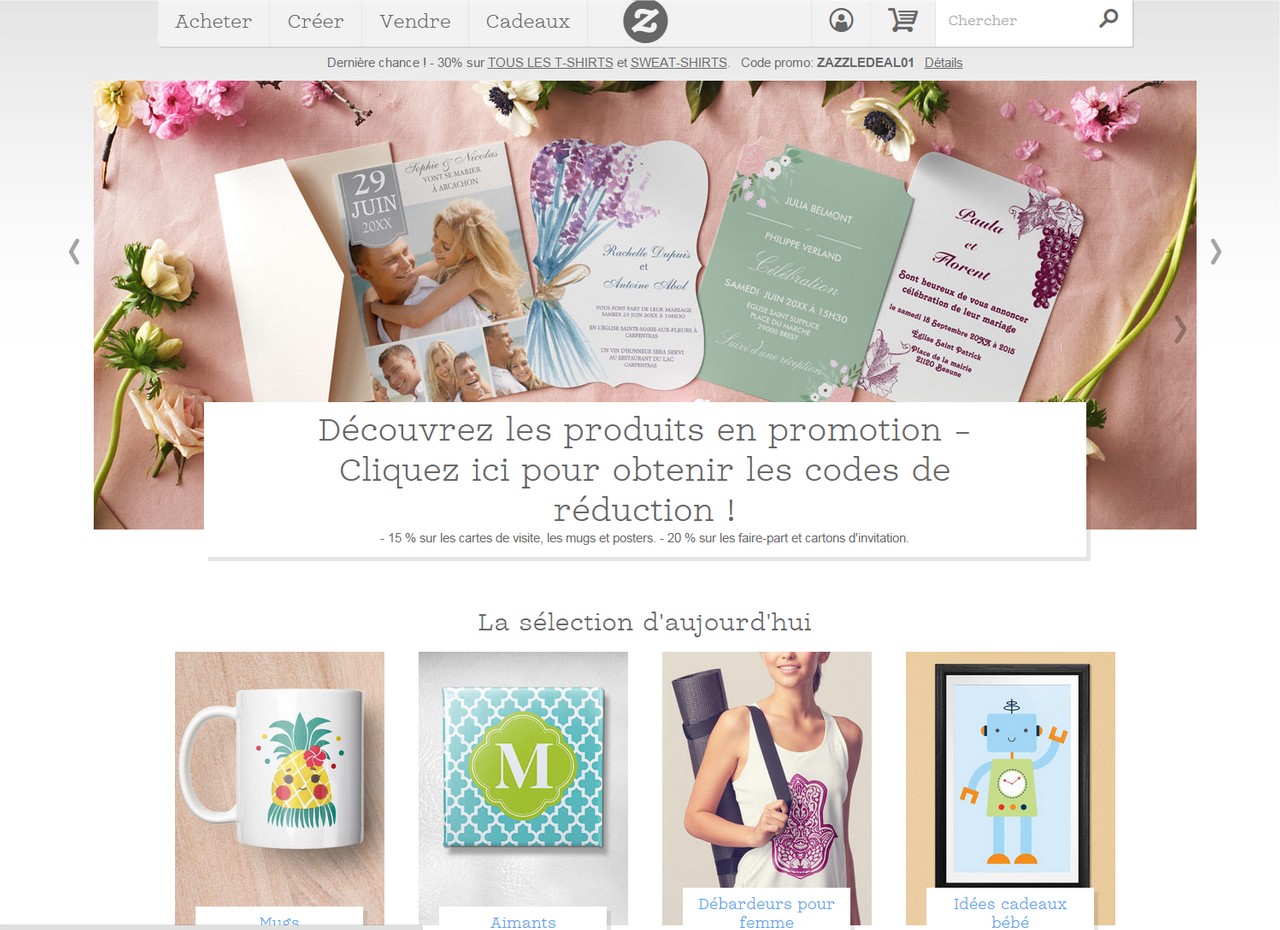 Boutique en ligne crative zazzle